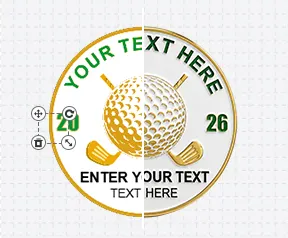 Golf Club Ball Marker Template Golf Club Ball Marker Template