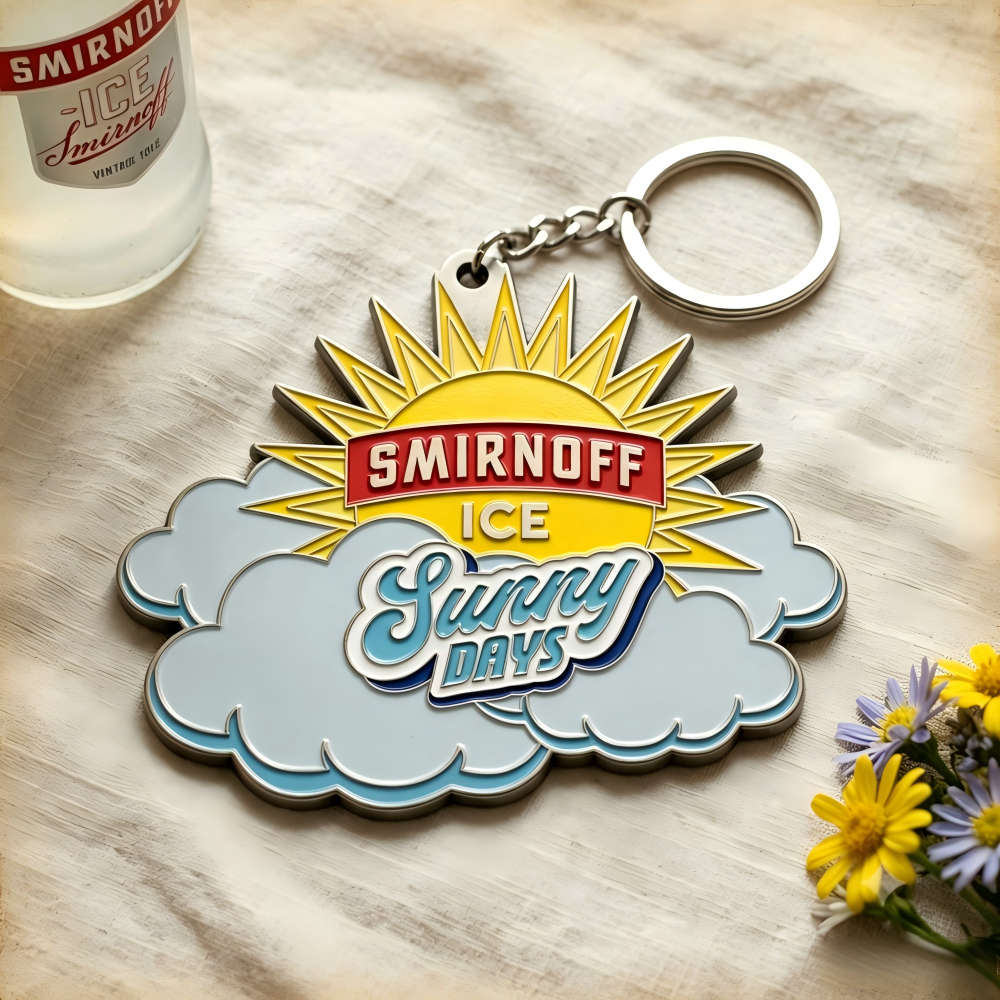 Smirnoff Ice Sunny Days Custom Soft Enamel Keychain Smirnoff Ice Sunny Days Custom Soft Enamel Keychain