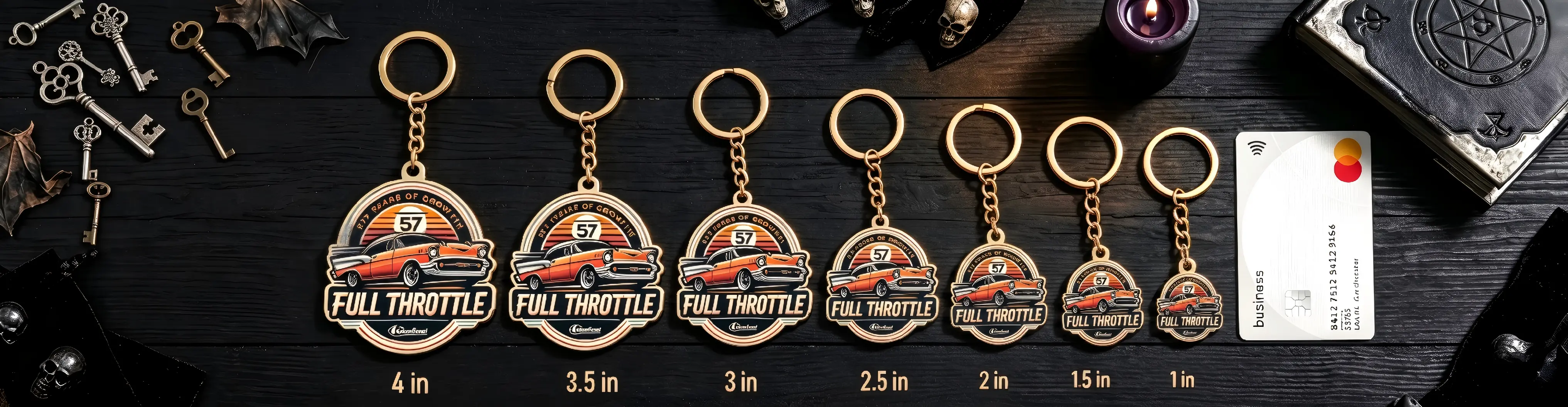 Custom Metal Enamel Keychains Size Comparison Custom Metal Enamel Keychains Size Comparison