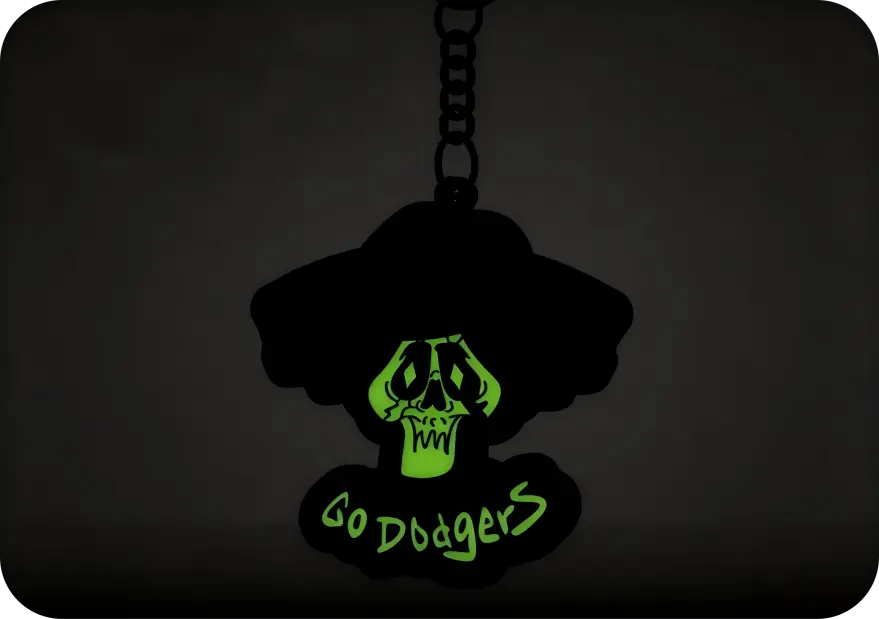 Glow in the dark enamel keychain Glow in the dark enamel keychain