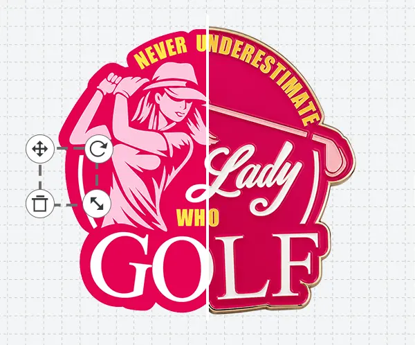 Lady's Golf Ball Marker Template