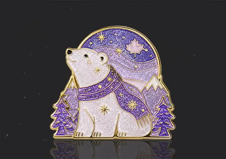 Soft Enamel Pins With Glitter Colors Soft Enamel Pins With Glitter Colors