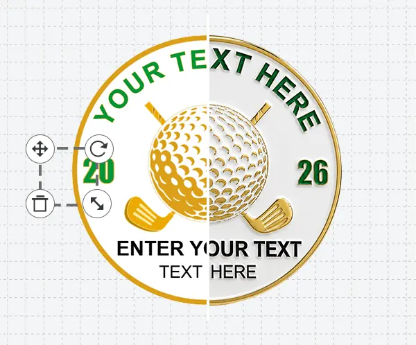 Golf Club Ball Marker Template
