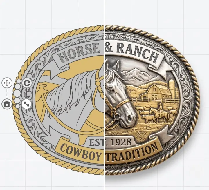 Horse & Ranch Belt Buckles Templates Horse & Ranch Belt Buckles Templates
