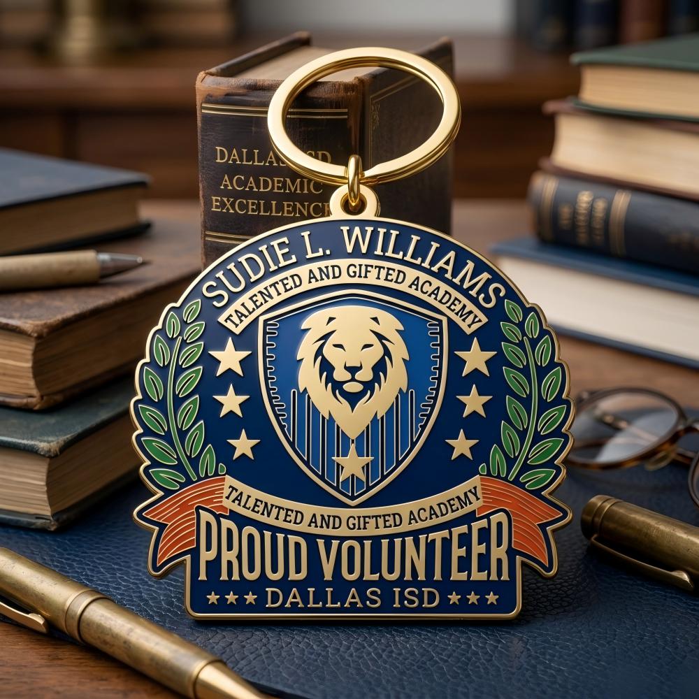 lion hard enamel keychain