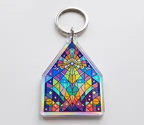 holographic keychain holographic rainbow keychain