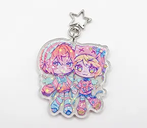holographic star keychain holographic star acrylic keychain