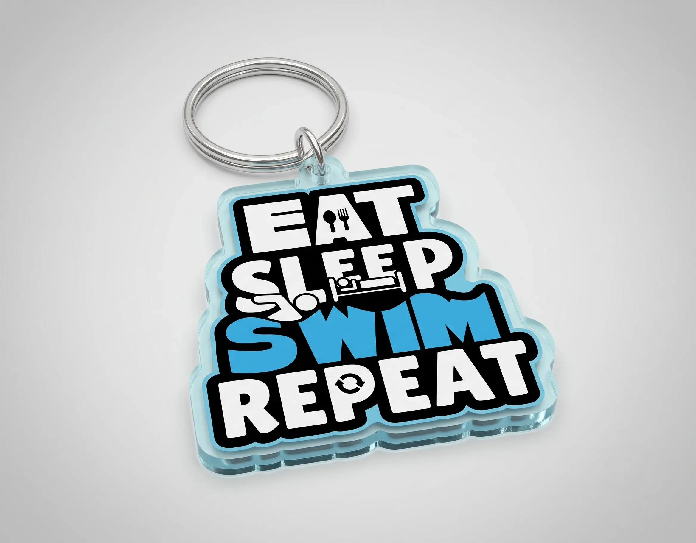 light blue acrylic keychain for brand brand promotional acrylic keychain custom