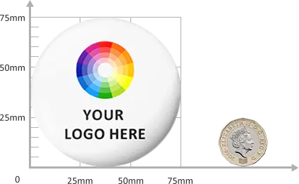 75mm button badge size 75mm button badge size