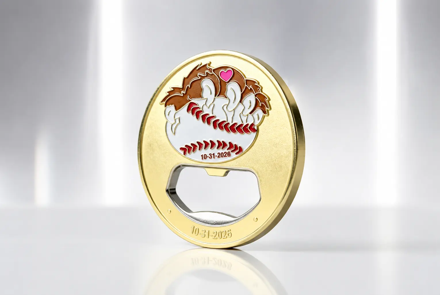Custom Bottle Opener Baseball Coins Custom Bottle Opener Baseball Coins