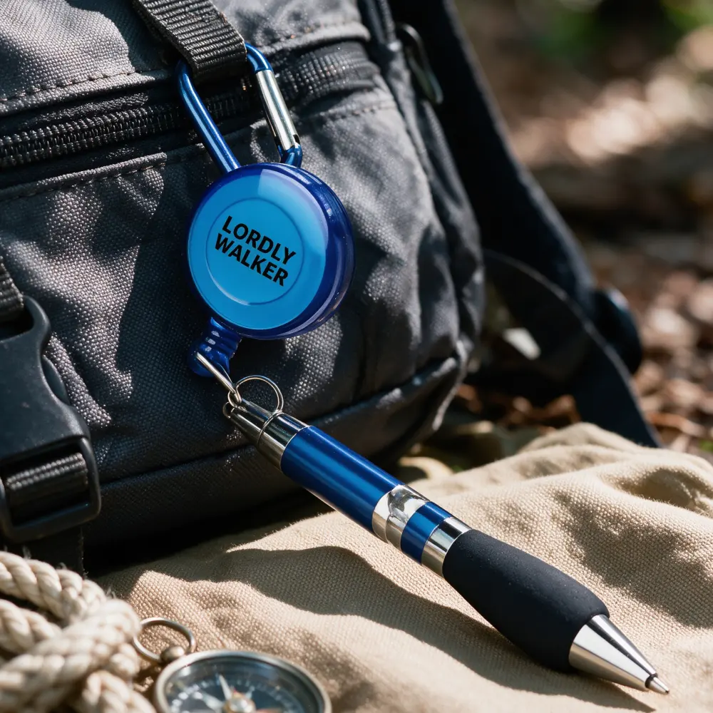 Retractable Pen with Carabiner