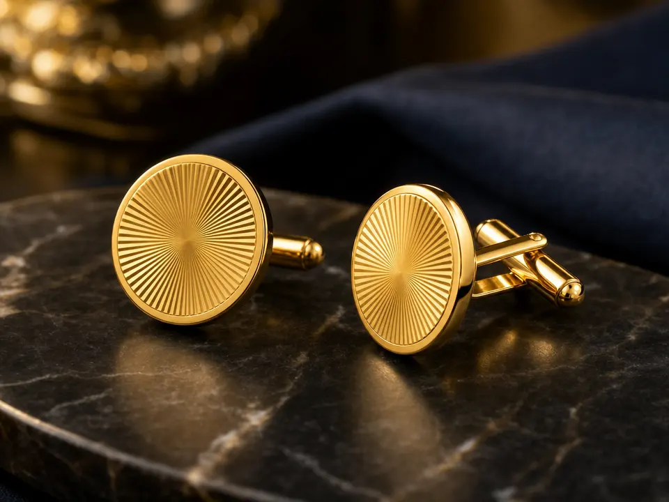 custom gold cufflinks