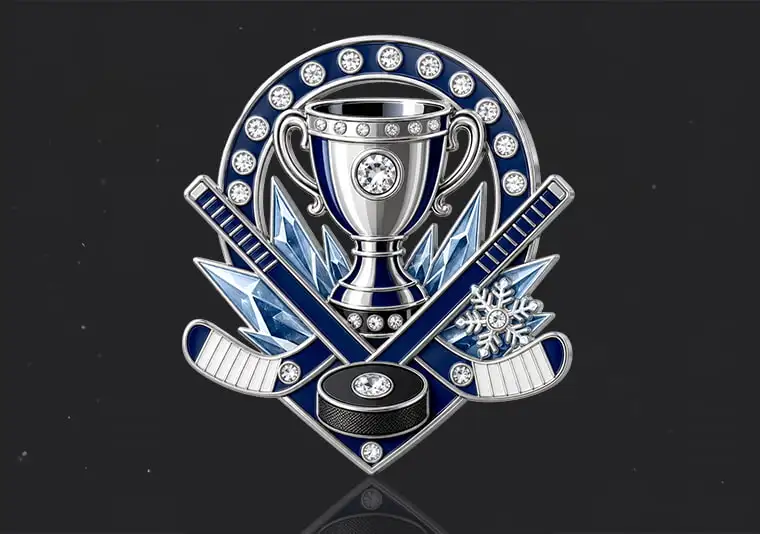 Rhinestone Hockey Pins Rhinestone Hockey Pins