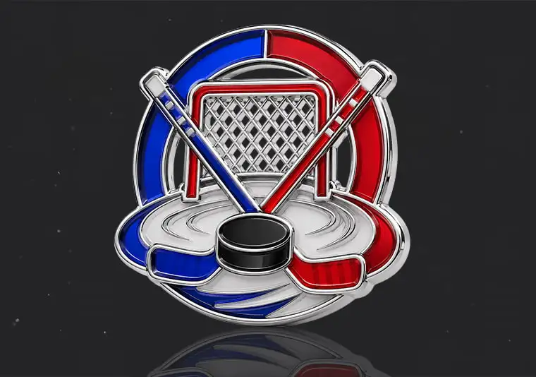 Transparent Color Hockey Pins Transparent Color Hockey Pins