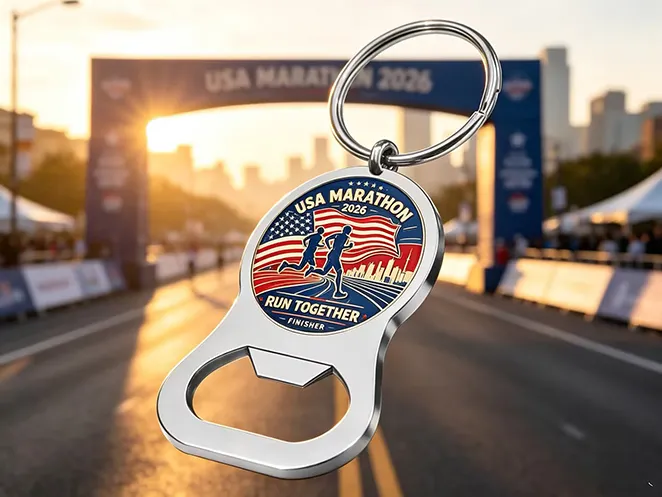 Bottle Opener Keychain with Can Tab Shaped