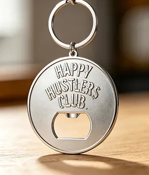 Club promotional bottle opener keychains