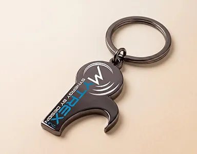 custom UV printed bottle opener keychains