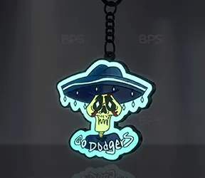 Glow in the dark keychains