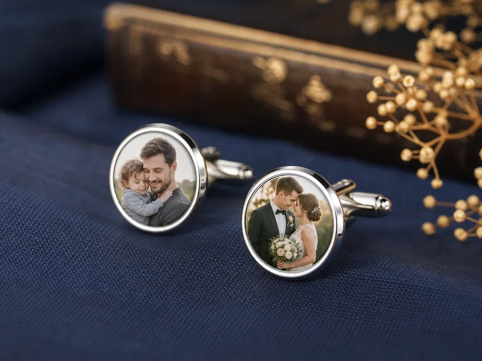 custom photo cufflinks