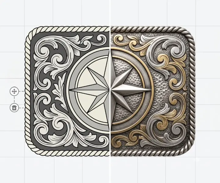 Scrollwork Belt Buckle Template Scrollwork Belt Buckle Template