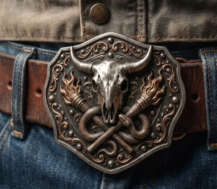 Western Totem Cowboy Belt Buckles Western Totem Cowboy Belt Buckles