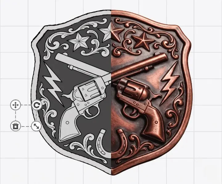 Revolver Cowboy Belt Buckle Template Revolver Cowboy Belt Buckle Template