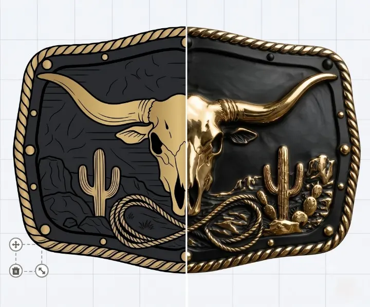 Longhorn Cowboy Belt Buckle Template Longhorn Cowboy Belt Buckle Template