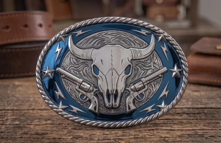 Shiny Finish Cowboy Belt Buckles Shiny Finish Cowboy Belt Buckles