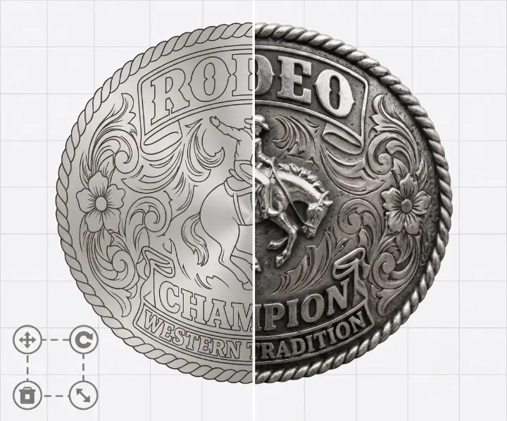 Rodeo Belt Buckle For Men Template
