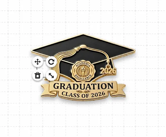 Graduation Cap Pin Template