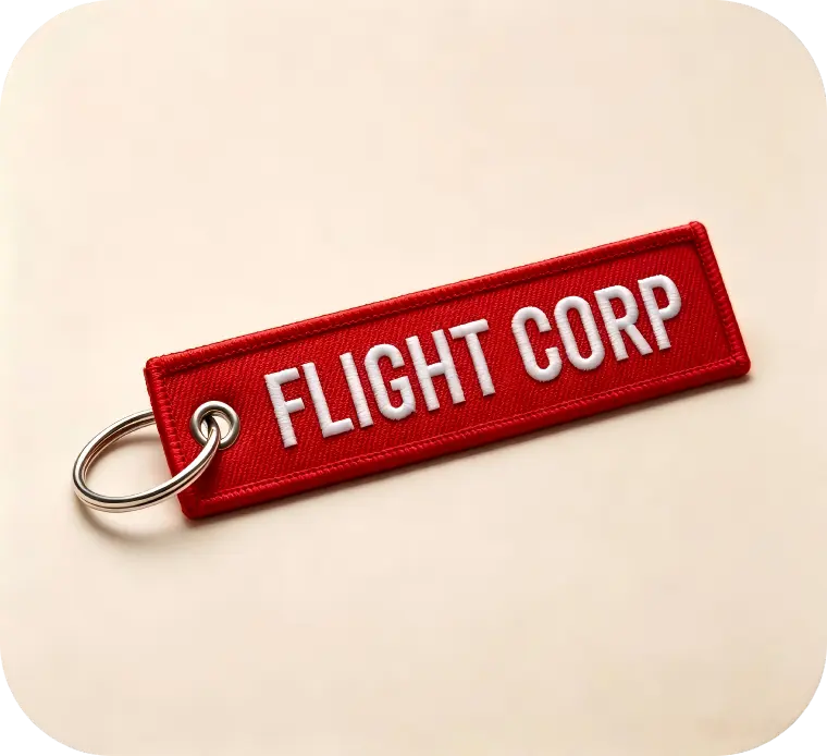 Personalized Stitched Fabric Logo Keychains Personalized Stitched Fabric Logo Keychains