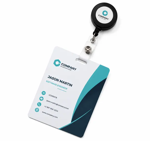 Custom PVC Card with Badge Reel Custom PVC Card with Badge Reel
