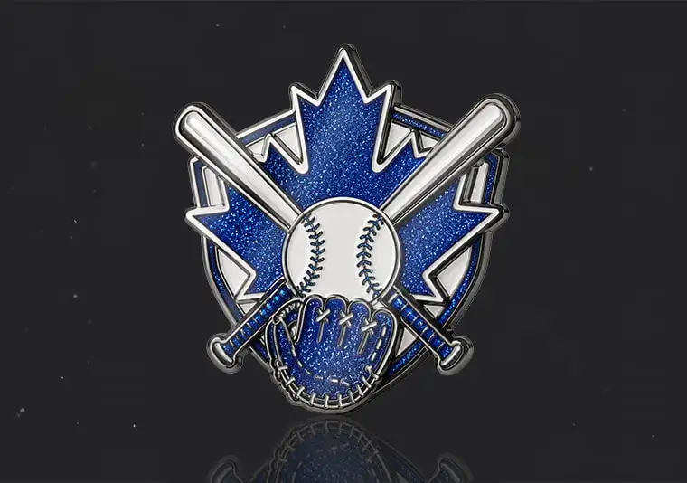 Glitter Baseball Pins