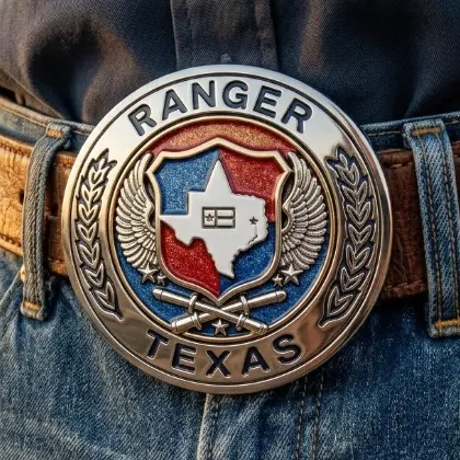 Police Belt Buckles Texas