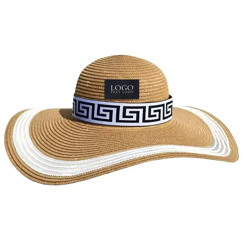 Mesh Wide-Brim Straw Hat