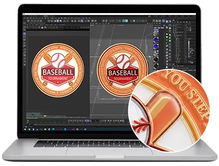 Baseball Challenge Coin Artwork Baseball Challenge Coin Artwork