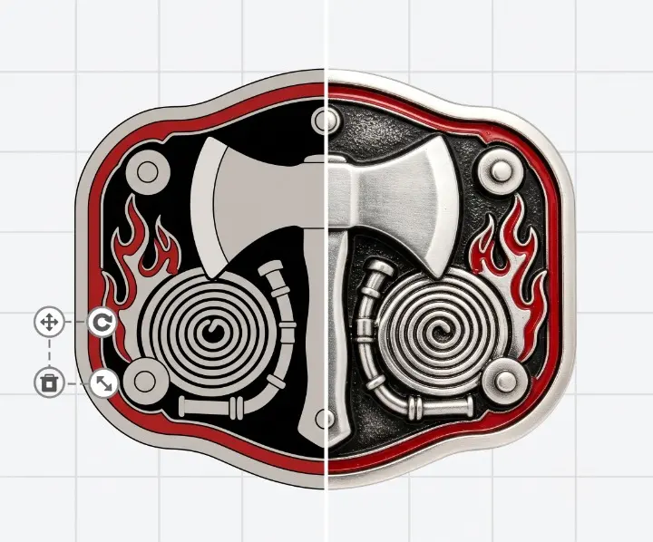 Axe Firefighting Belt Buckle Template Axe Firefighting Belt Buckle Template