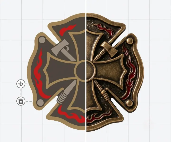 Cross Firefighting Belt Buckle Template Cross Firefighting Belt Buckle Template