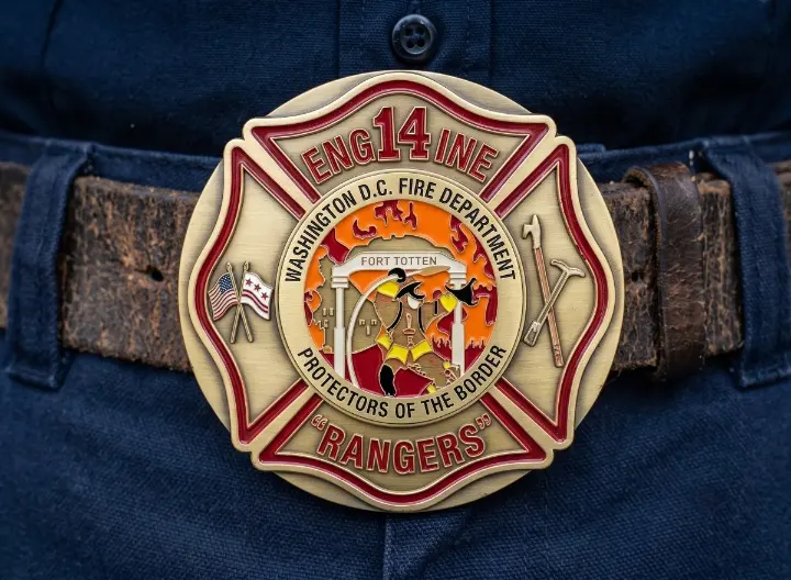Brass Firefighter Belt Buckle Brass Firefighter Belt Buckle