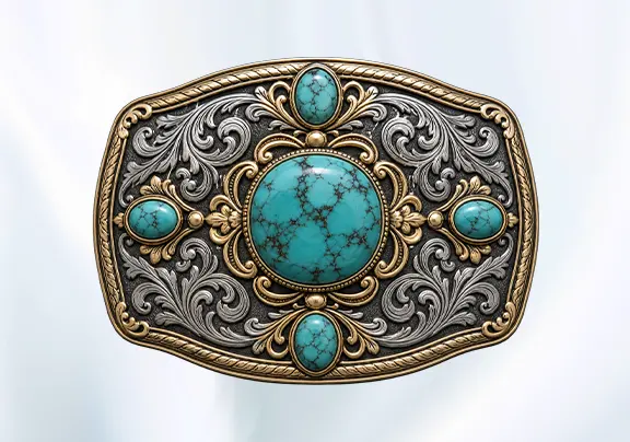 Exquisite Turquoise Belt Buckles