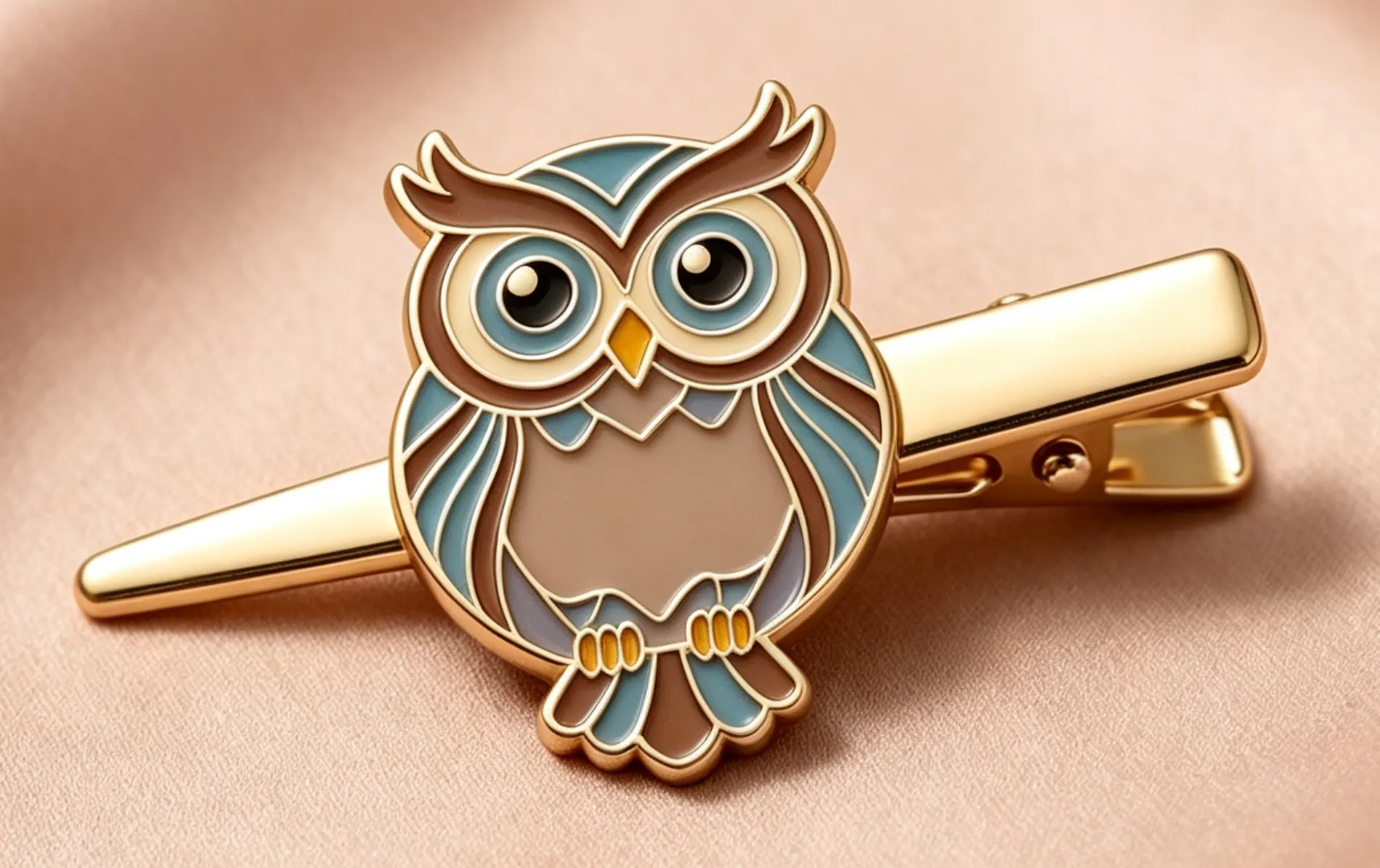 Custom Owl-Shaped Metal Hair Clip Custom Owl-Shaped Metal Hair Clip