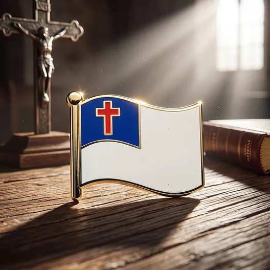 Christian flag pins