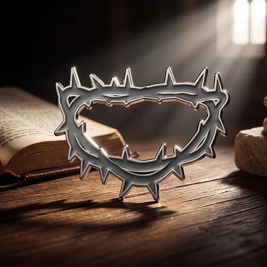 Custom Crown of Thorns Christian Lapel Pin