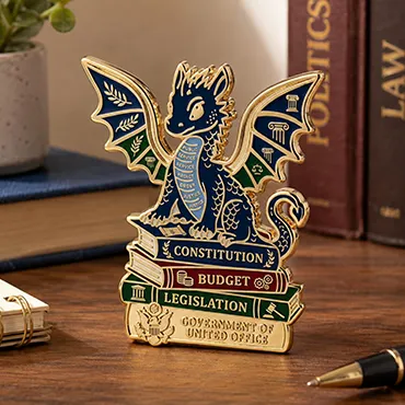 Custom Book Academic Dragon Pins