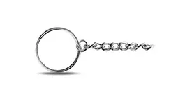 Split Ring with Long Chain of keychains Split Ring with Long Chain of keychains