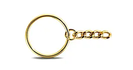 Split Ring with Short Chain of custom PVC keychains Split Ring with Short Chain of custom PVC keychains