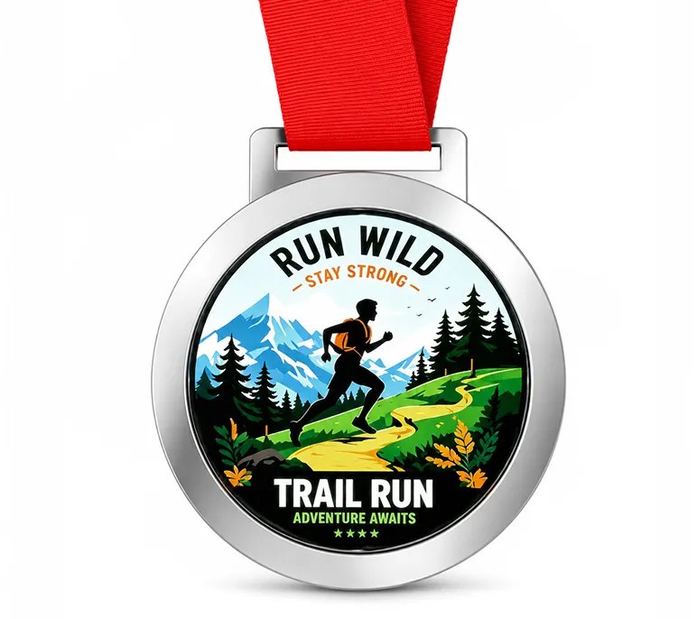 Custom Trail Run Acrylic Medal