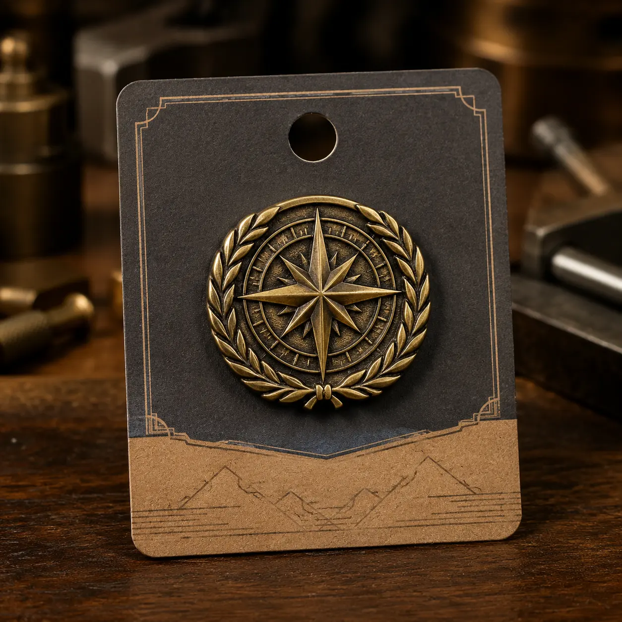 Custom Sandblast Pins with Backer Cards