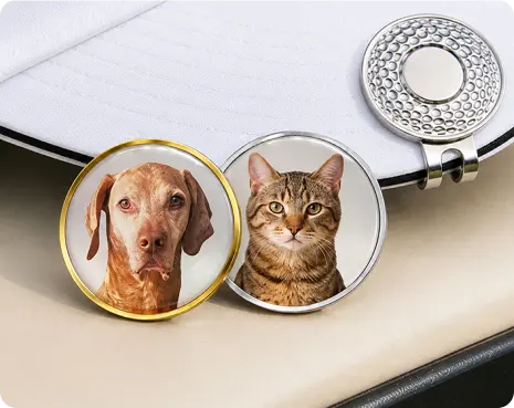 Custom Photo Ball Markers Custom Hat Clip Ball Markers With Pet And Photo Designs