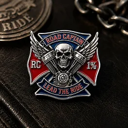 Custom Biker Pins for Club Officers and Riders Custom Biker Pins for Club Officers and Riders